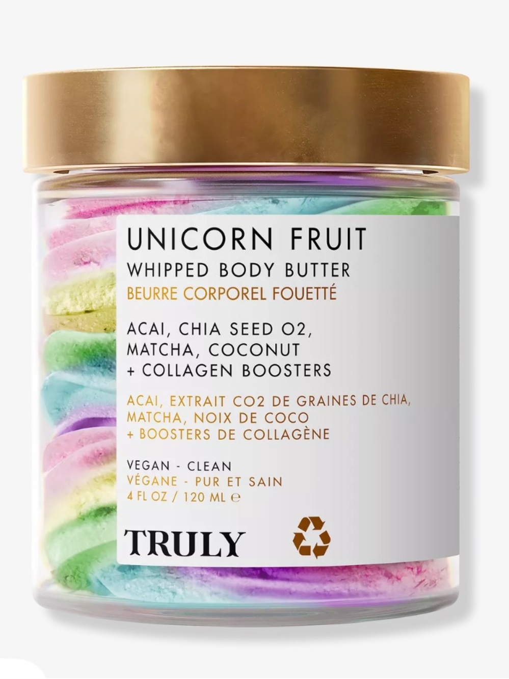 NEW Truly Unicorn Fruit Whipped Body Butter 4 oz Jumbo Size